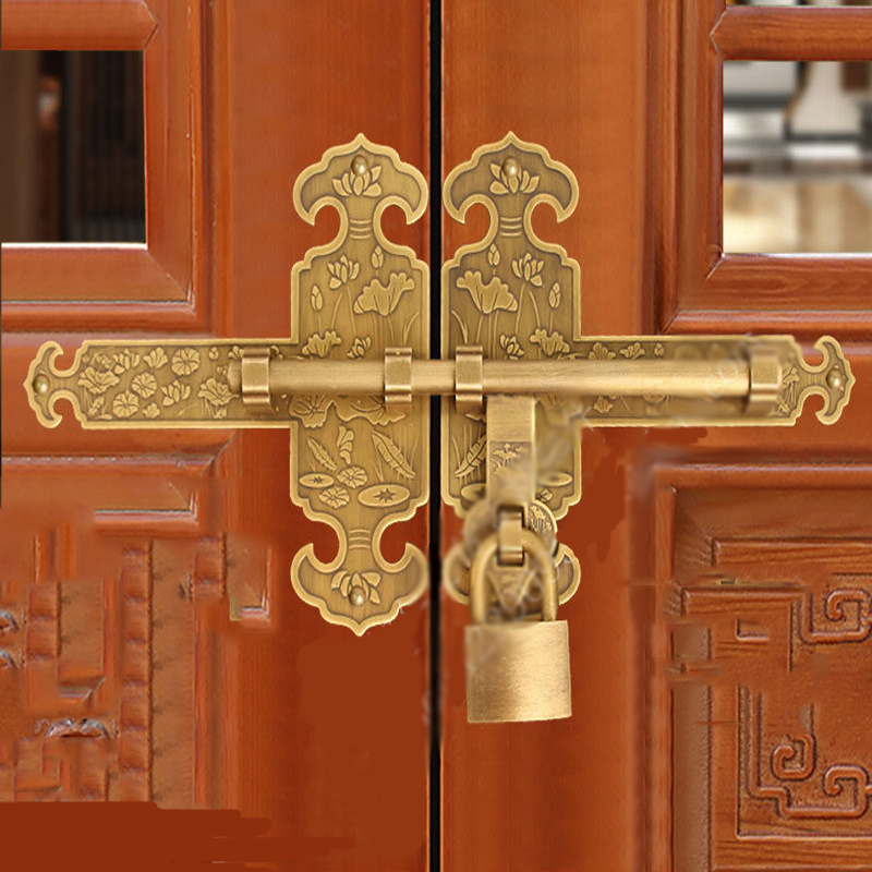 Chinese Vintage Solid Brass Do - Furniture Hardware Fitting recension och pris