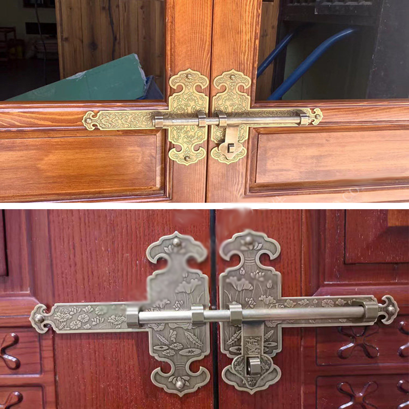 Chinese Vintage Solid Brass Do - Furniture Hardware Fitting recension och pris